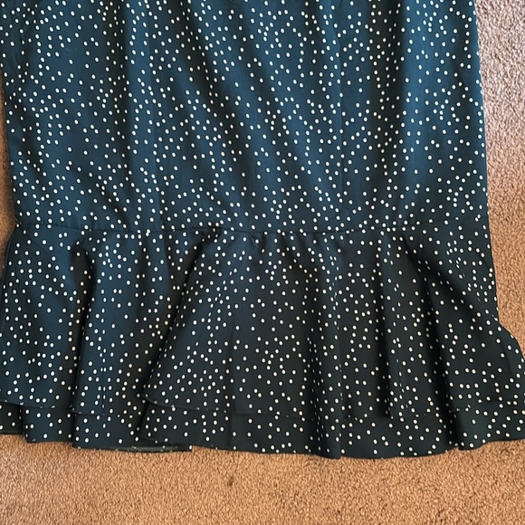 SHEIN green and White Polka Dot Midi Dress - Picture 3 of 7